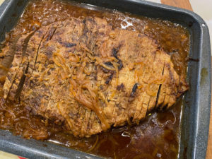 Oven braised brisket flat
