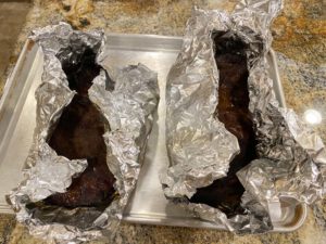 Pork butt resting and cooling