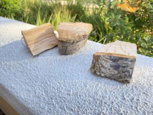 Apple and cherry smoke wood chunks