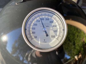 Thermometer showing 275F
