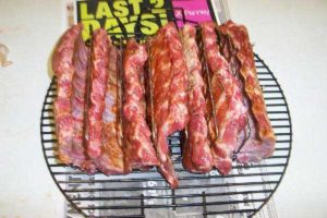 Half slabs in rib rack