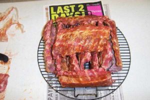 Jam packed half slabs in and around rib rack