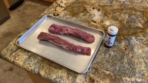 Two trimmed pork tenderloins