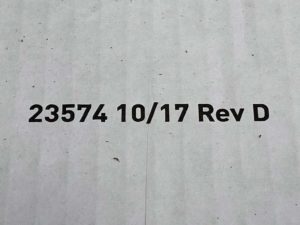 Code on inner box flap