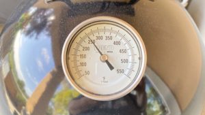 Lid thermometer reading 250F