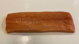 Trimmed side of salmon