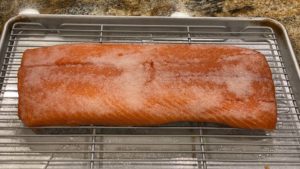 Salmon after 4 hours of curing