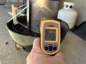 Measuring B&B temperature with an infrared thermometer
