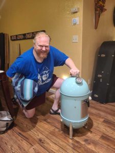 Jason Park posing with The Glen Blue Bullet